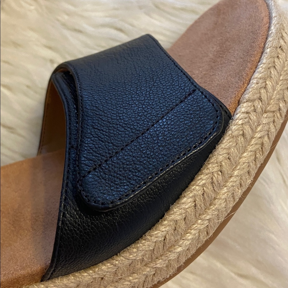 VIONIC Black Wedge Sandals SIZE 9.5 Wide BNWOT see all photos so beautiful - Picture 3 of 13